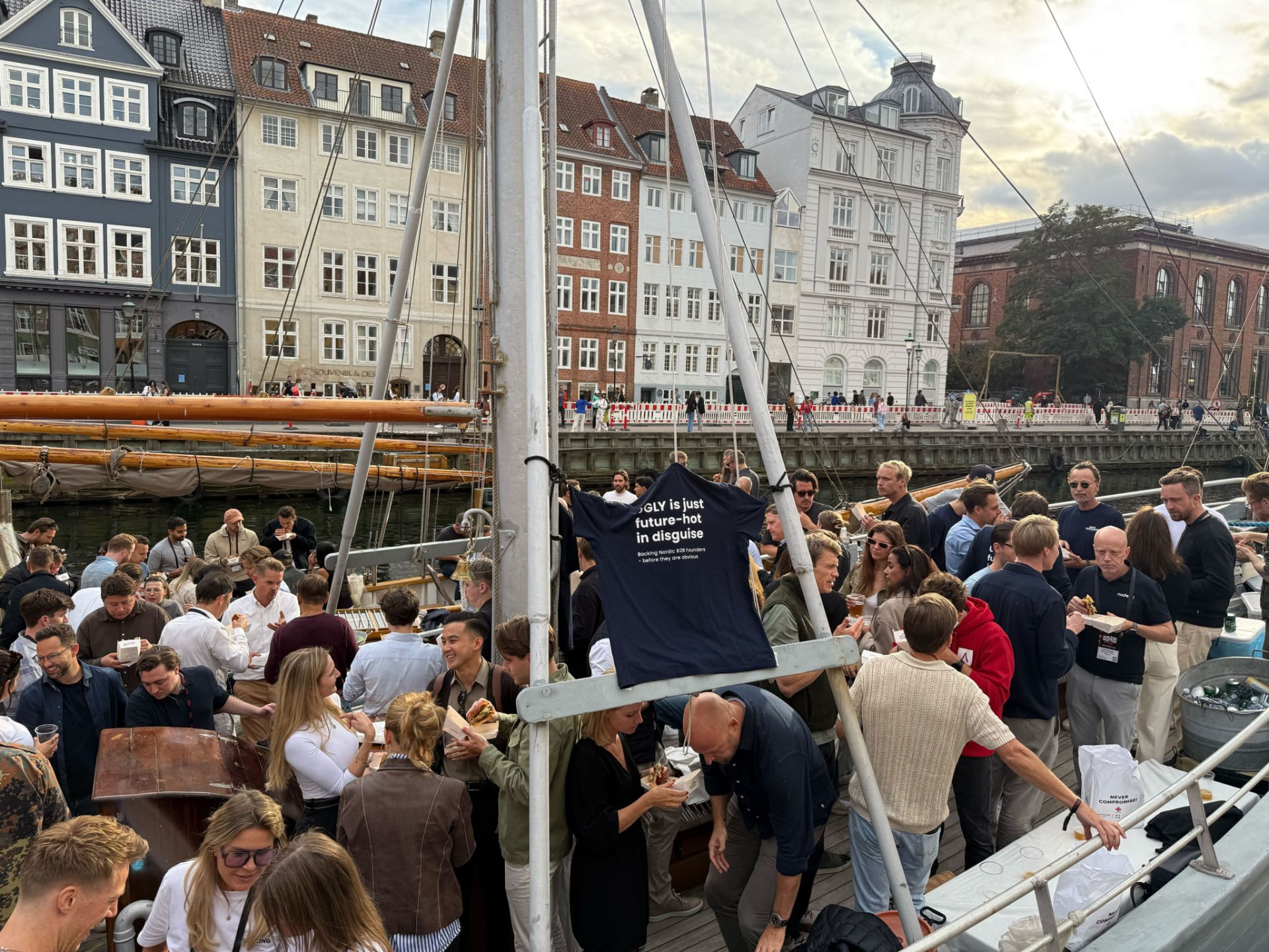 Founders, operators and LPs gathered on a boat in Nyhavn, Copenhagen