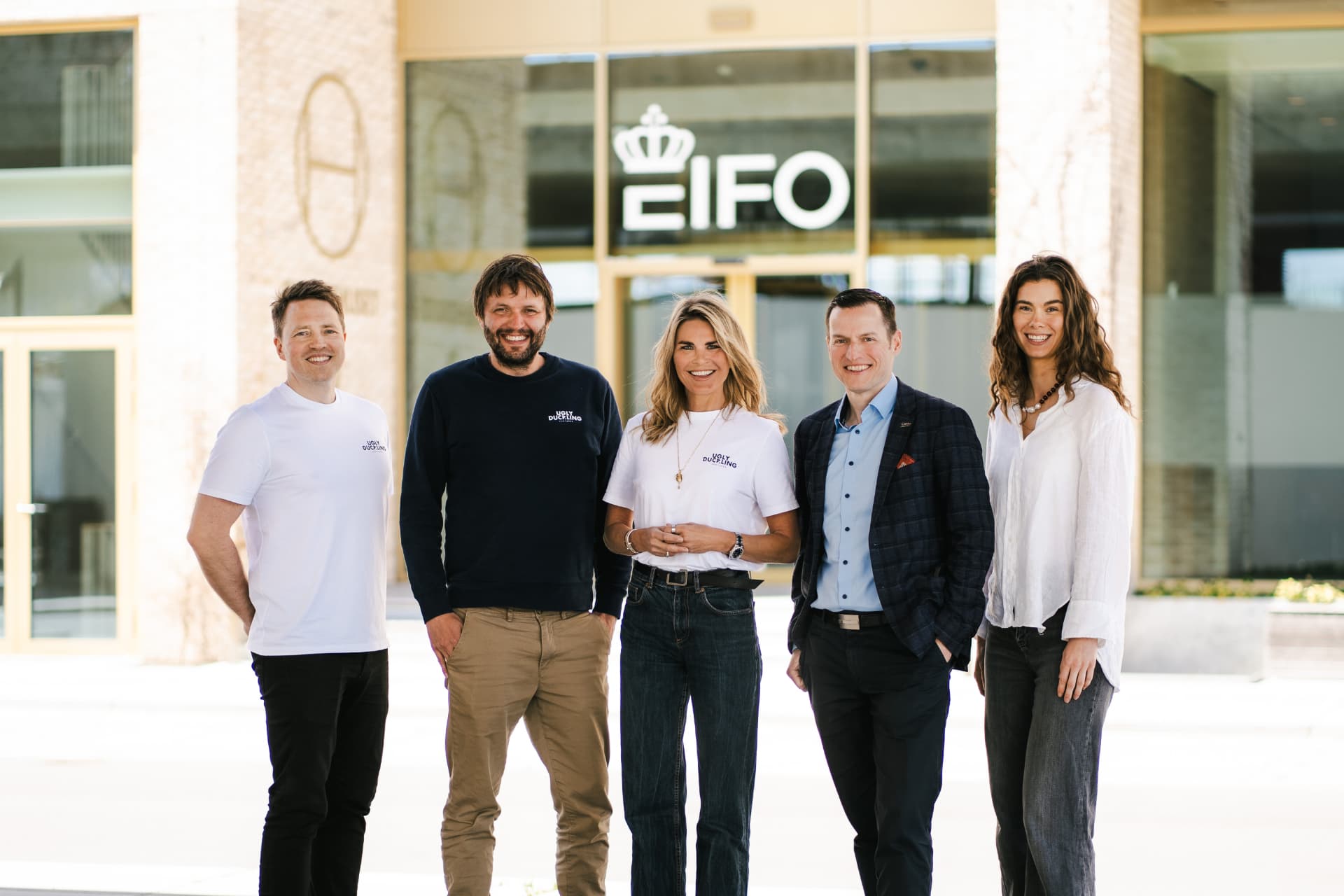 The Ugly Duckling Ventures team and partners outside the EIFO offices