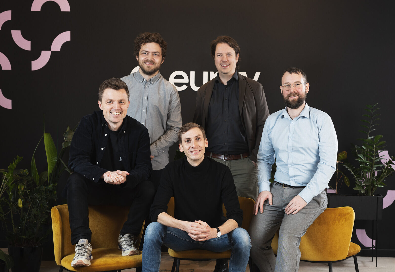 The Eupry founding team photographed at the company's Copenhagen office